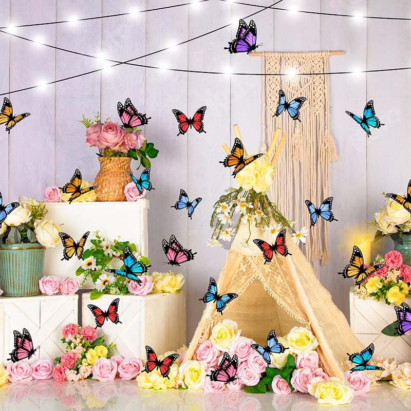 Kate Spring Flower Tent Butterfly Backdrop Designed by Emetselch