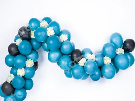 Kate Blue Balloons Garland Party Backdrop Designed by Jia Chan Photography - Kate Backdrop AU