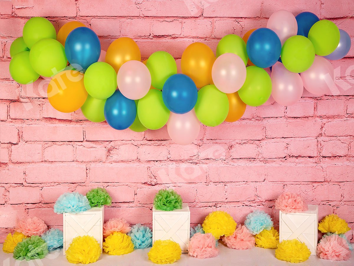 Kate Rainbow Balloons Cake Smash Backdrop Designed by Jia Chan Photography