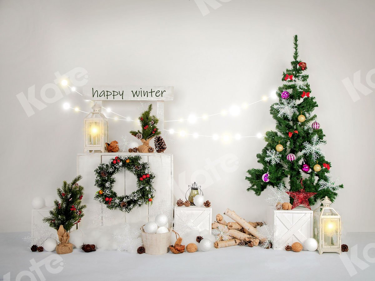 Kate Happy Winter Xmas Backdrop Designed by Jia Chan Photography