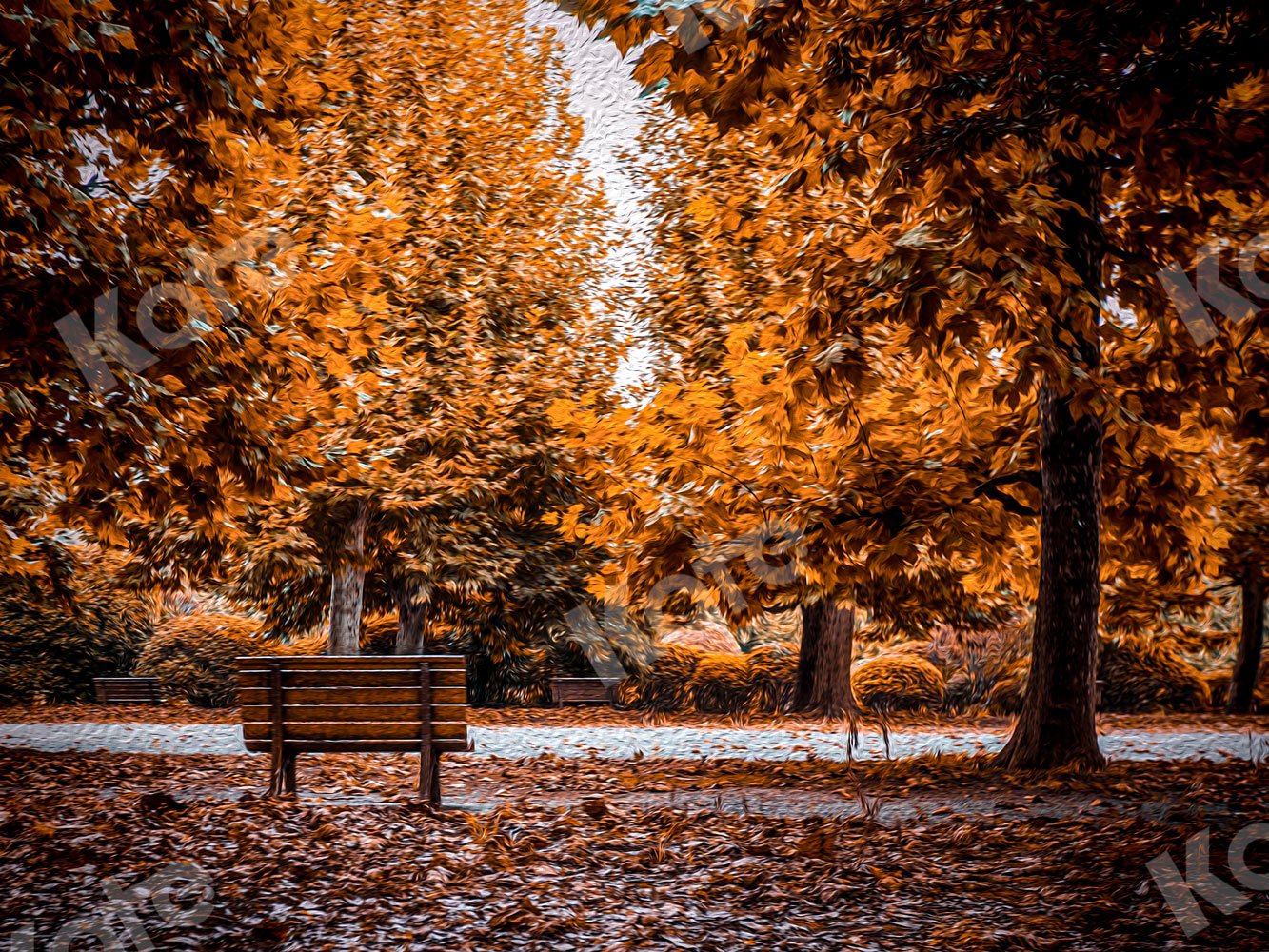 Kate Autumn Outdoor Park Backdrop Designed by Jia Chan Photography - Kate Backdrop AU