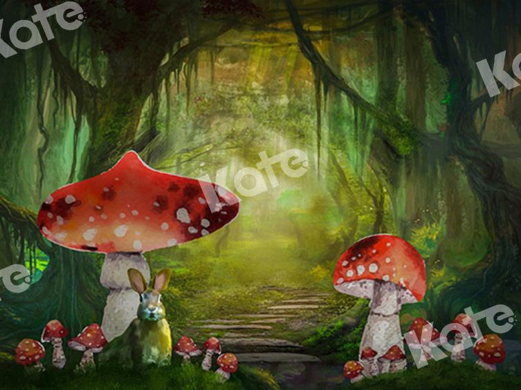 Kate Fairy Backdrop Mushroom Forest Bunny Alice Designed by Chain Photography - Kate Backdrop AU