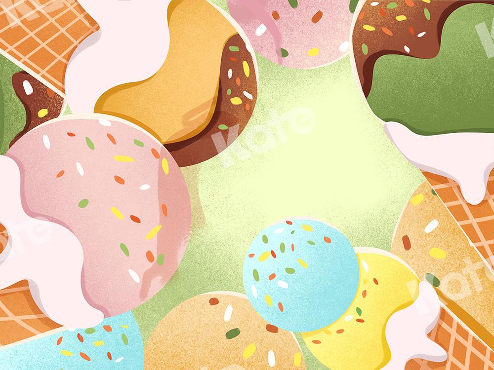 Kate Summer Backdrop Ice Cream Designed by GQ - Kate Backdrop AU