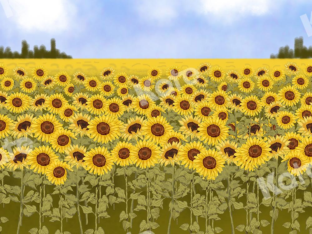 Kate Florals Backdrop Sunflowers Field Designed by GQ