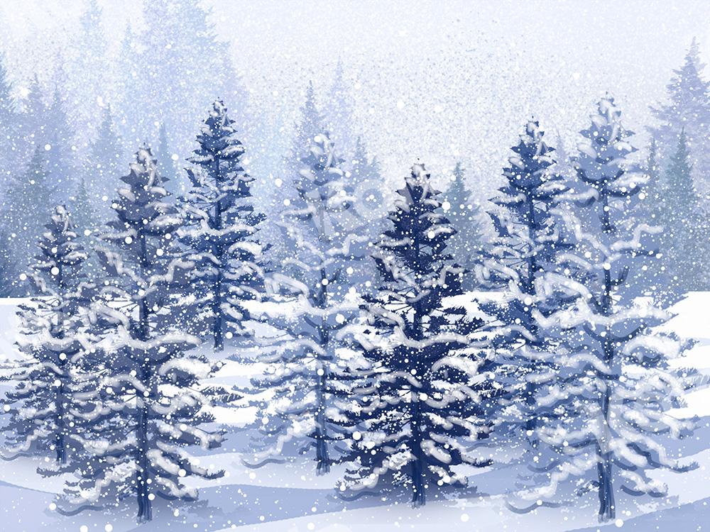 Kate Winter/xmas Backdrop Snow Forest Designed by GQ - Kate Backdrop AU