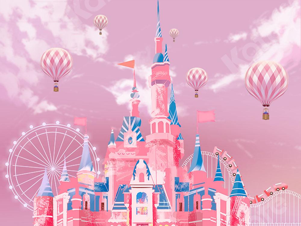 Kate Fairytale Backdrop Pink Castle Designed by Chain Photography