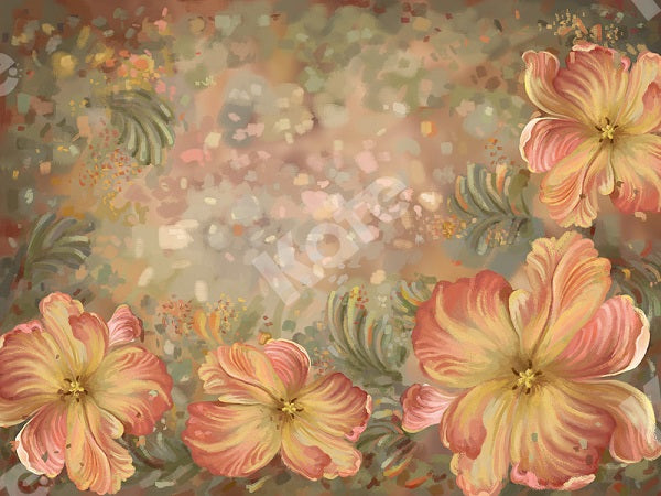 Kate Flower Backdrop Warm Tone for Photography Designed by Jia Chan Photography