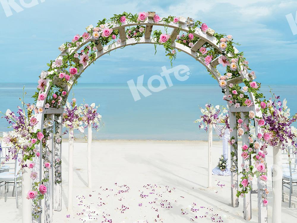 Kate Wedding Backdrop Beach Flowers Arch Designed by Chain Photography