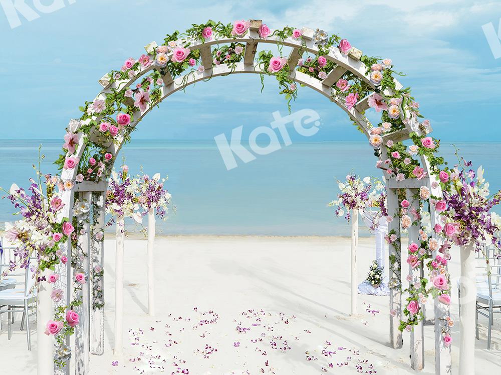 Kate Wedding Backdrop Beach Flowers Arch Designed by Chain Photography - Kate Backdrop AU