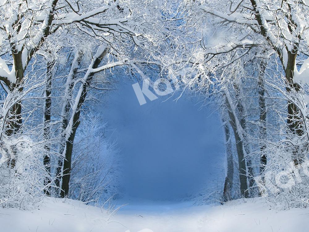 Kate Winter Backdrop Snow Forest Designed by Chain Photography - Kate Backdrop AU