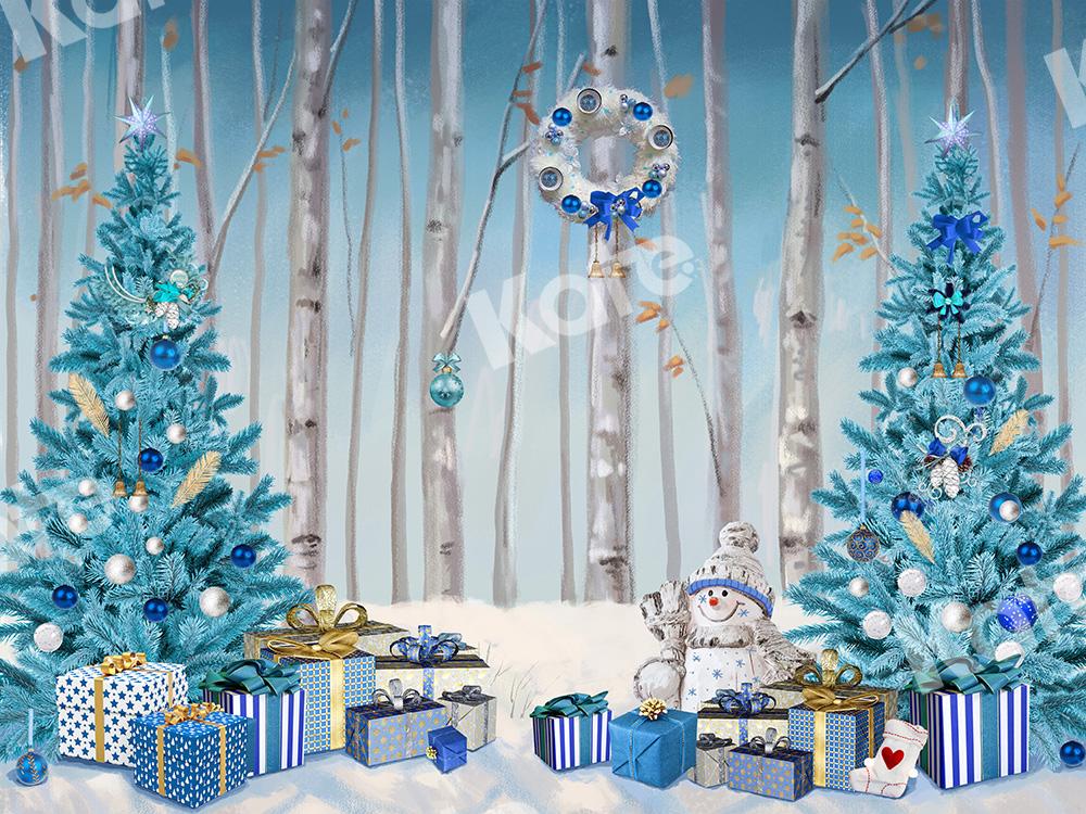 Kate Snow Xmas Backdrop Gifts Christmas Trees Designed by Emetselch