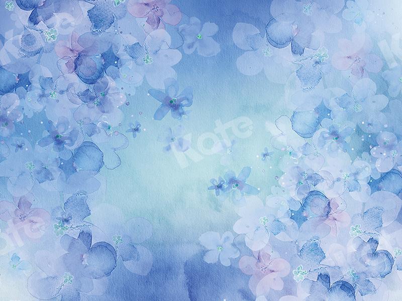 Kate Fine Art Blue Florals Backdrop Designed by GQ - Kate Backdrop AU