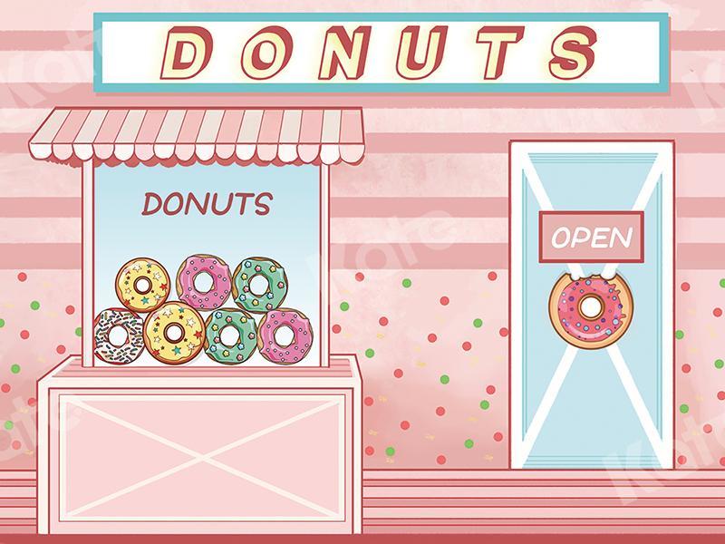 Kate Donuts Shop Backdrop Designed by Chain Photography