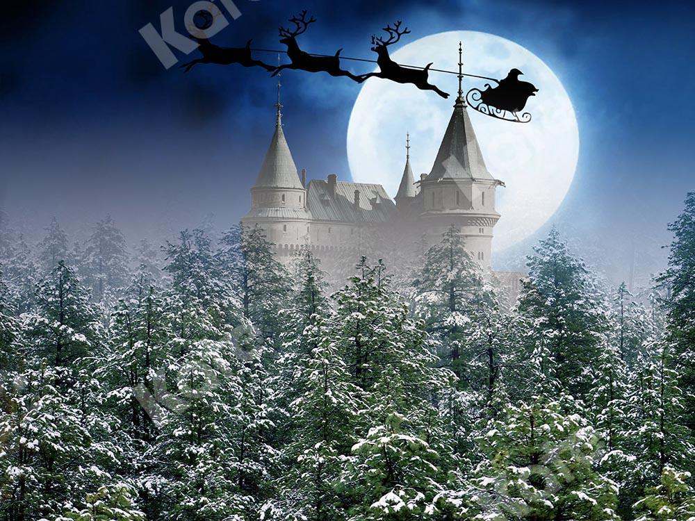 Kate Christmas Night Forest Outdoor Backdrop Designed by Chain Photography - Kate Backdrop AU
