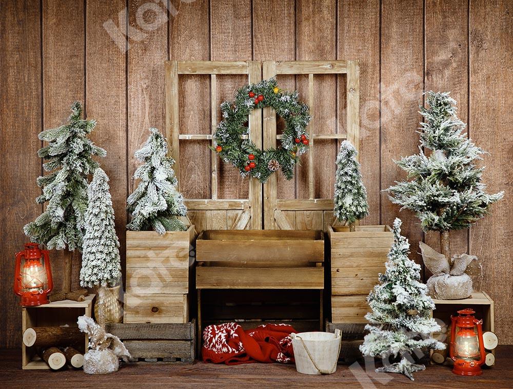 Kate Christmas Wood Door Backdrop Designed by Emetselch - Kate Backdrop AU