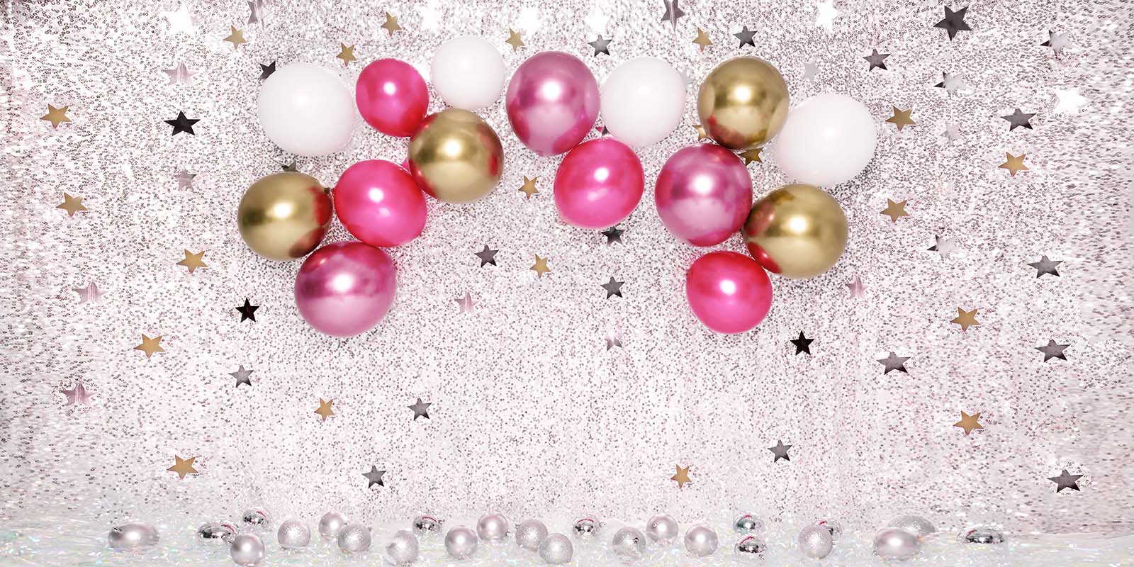 Kate Cake Smash Star Red Balloons Backdrop Designed by Emetselch - Kate Backdrop AU