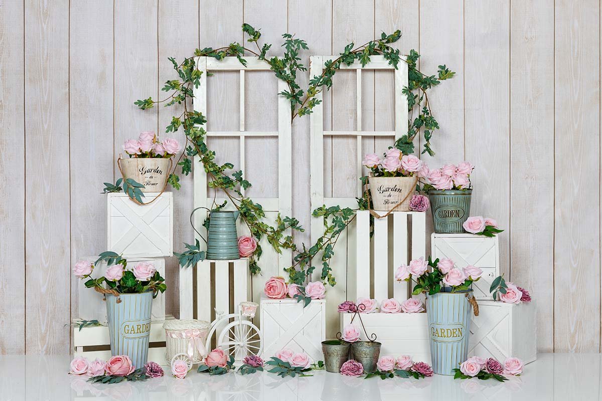 Kate Spring/valentine's Day Pink Rose Backdrop Designed by Emetselch