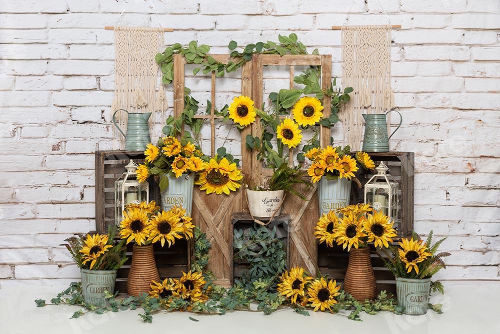 Kate Spring Sunflowers Backdrop Designed by Emetselch