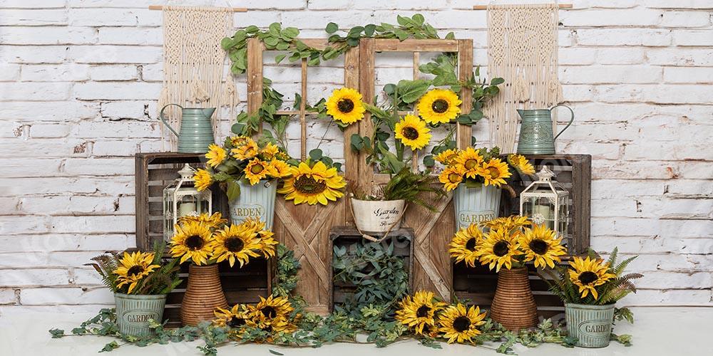 Kate Spring Sunflowers Backdrop Designed by Emetselch