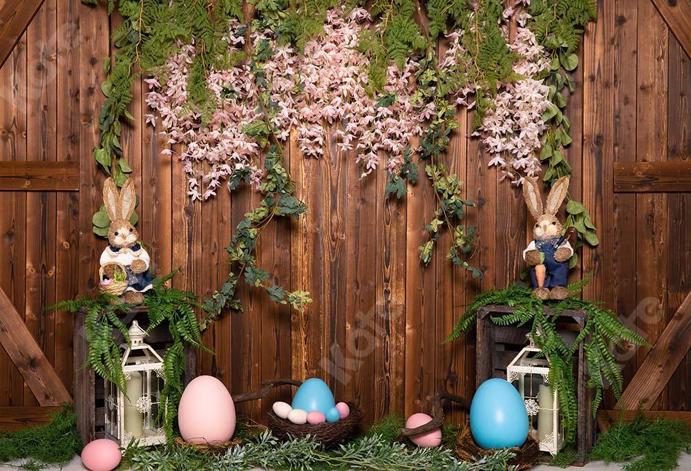 Kate Easter Egg Backdrop Wood Wall Designed by Emetselch - Kate Backdrop AU