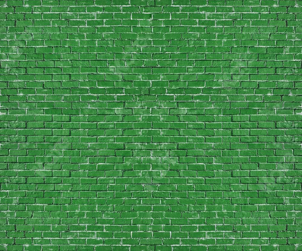 Kate Spring Green Brick Backdrop Designed by Kate Image