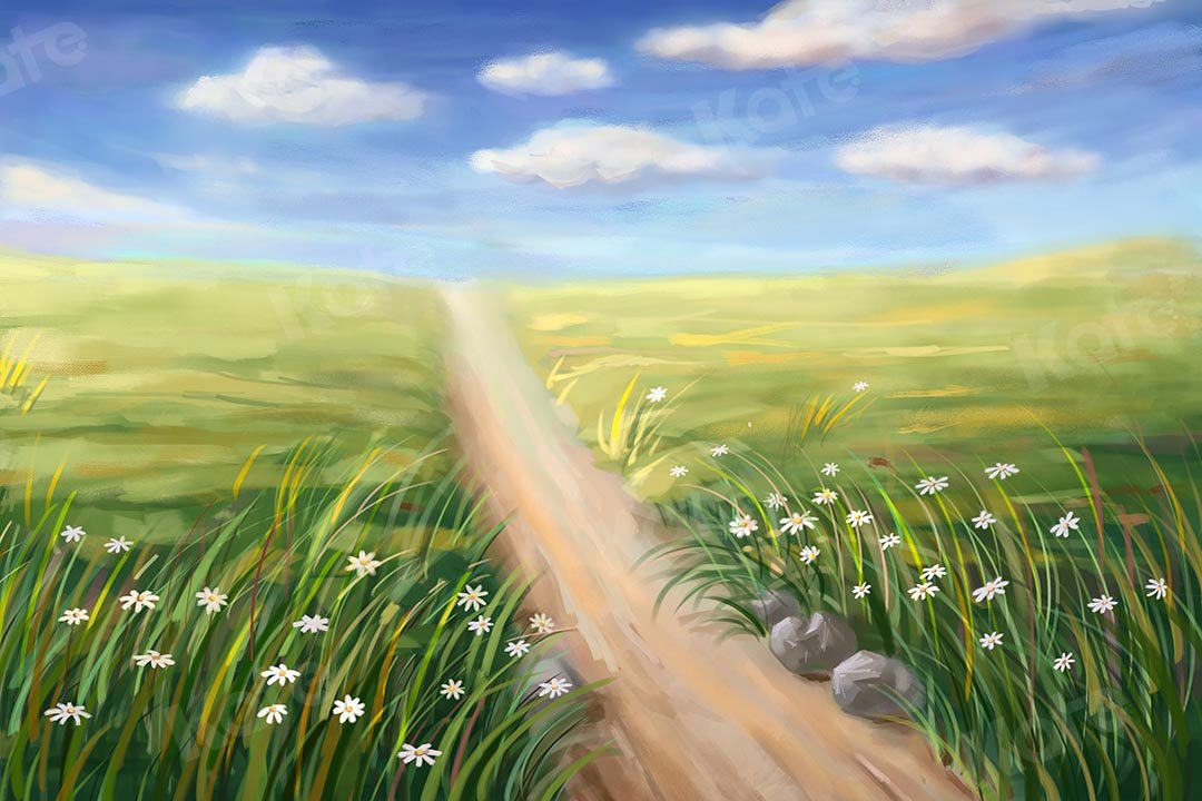 Kate Fine Art Prairie Field Path Backdrop Designed by GQ - Kate Backdrop AU