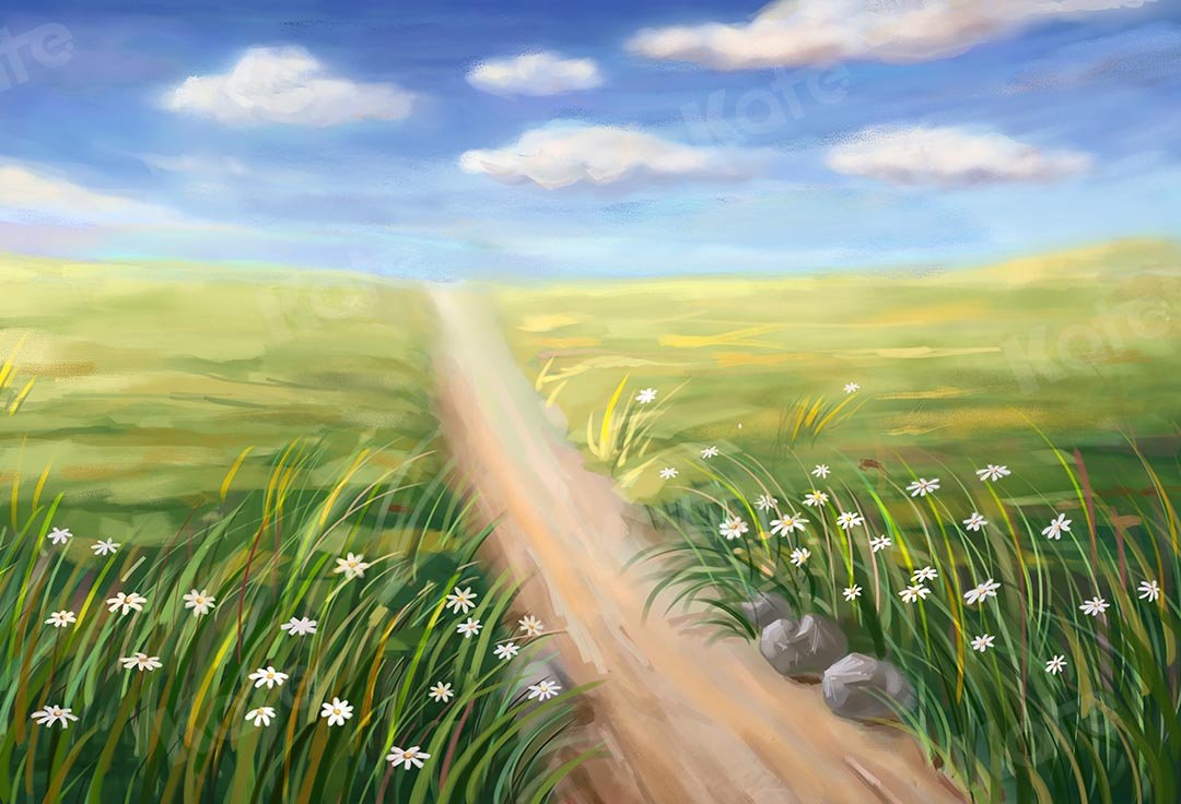 Kate Fine Art Prairie Field Path Backdrop Designed by GQ - Kate Backdrop AU