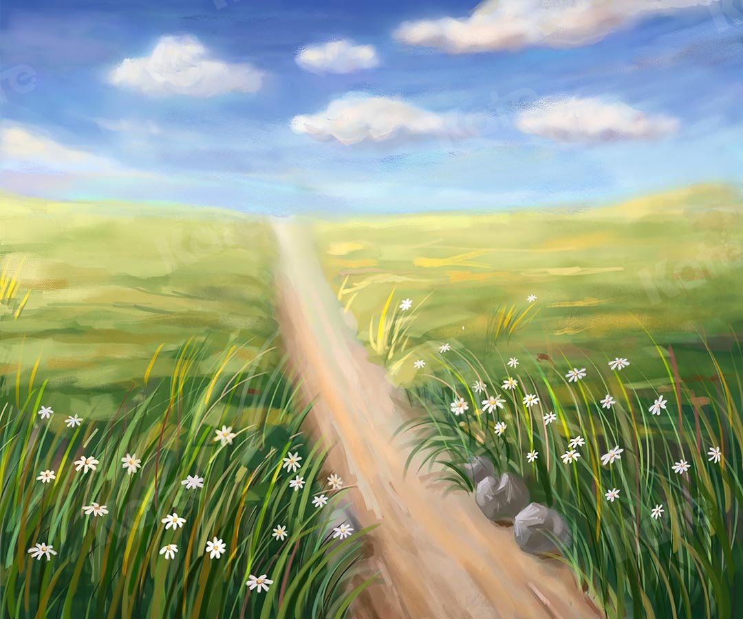 Kate Fine Art Prairie Field Path Backdrop Designed by GQ - Kate Backdrop AU