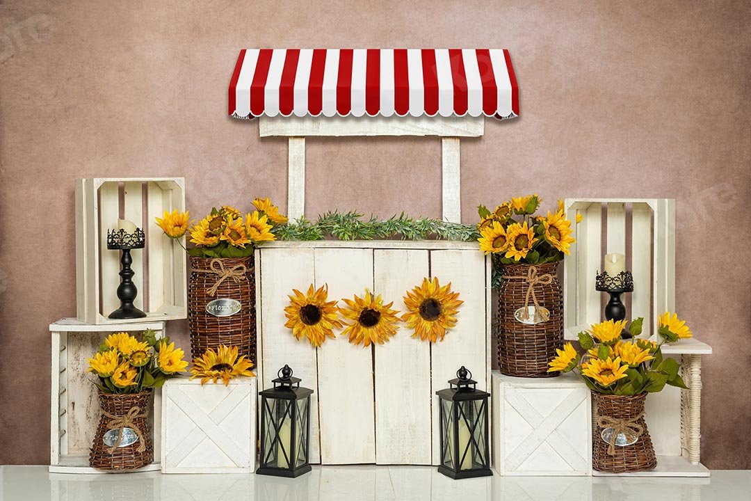 Kate Spring/mother's Day Sunflowers Stand Backdrop Designed by Emetselch