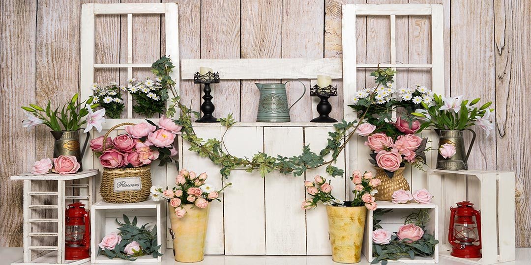 Kate Spring/mother's Day Flower Stand Cake Smash Backdrop Designed by Emetselch - Kate Backdrop AU