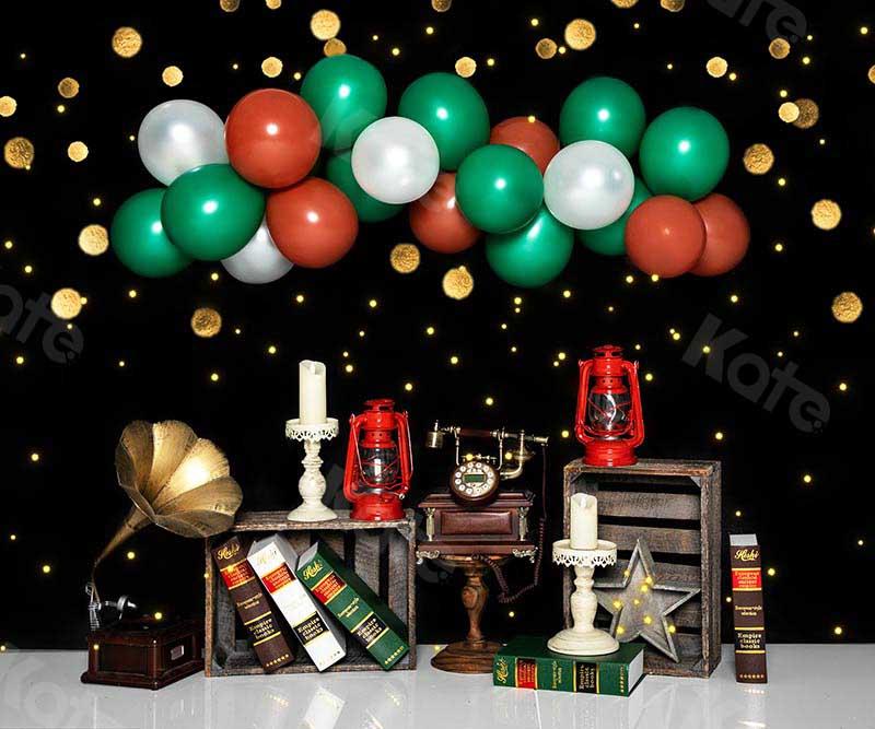 Kate Back to School Balloons Gold Bokeh Backdrop Designed by Emetselch - Kate Backdrop AU