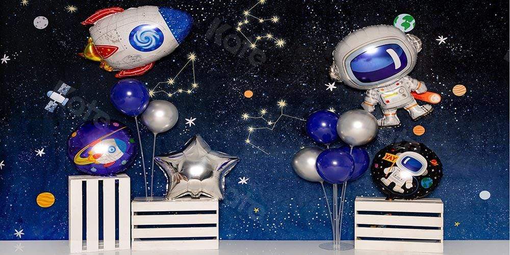 Kate Cake Smash Astronaut Universe Backdrop Designed by Emetselch - Kate Backdrop AU