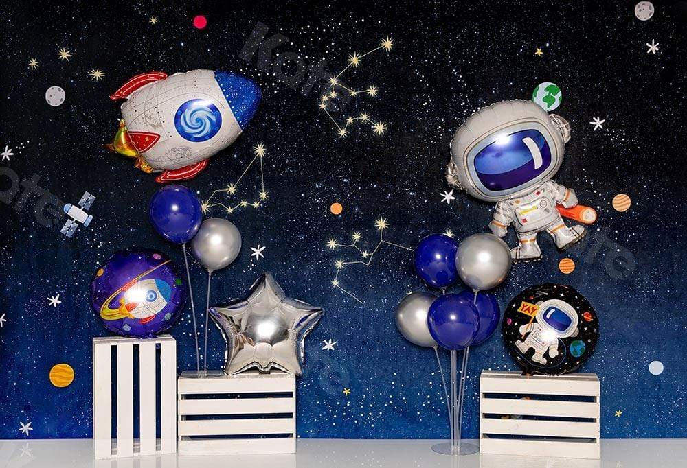 Kate Cake Smash Astronaut Universe Backdrop Designed by Emetselch - Kate Backdrop AU