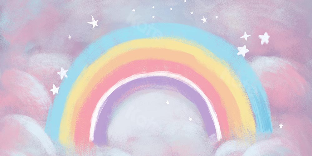 Kate Rainbow Girly Cake Smash Backdrop Designed by GQ - Kate Backdrop AU