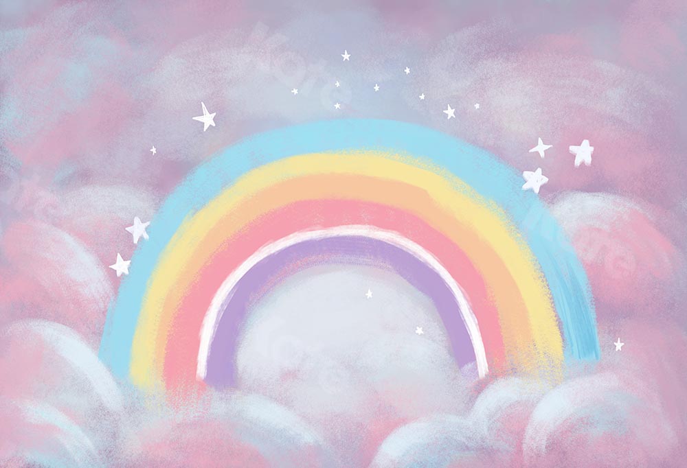 Kate Rainbow Girly Cake Smash Backdrop Designed by GQ - Kate Backdrop AU