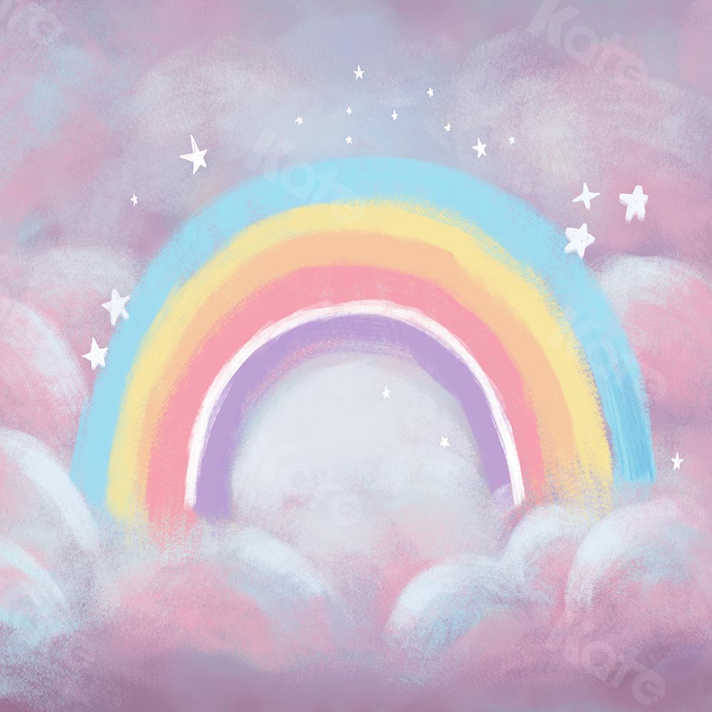 Kate Rainbow Girly Cake Smash Backdrop Designed by GQ - Kate Backdrop AU
