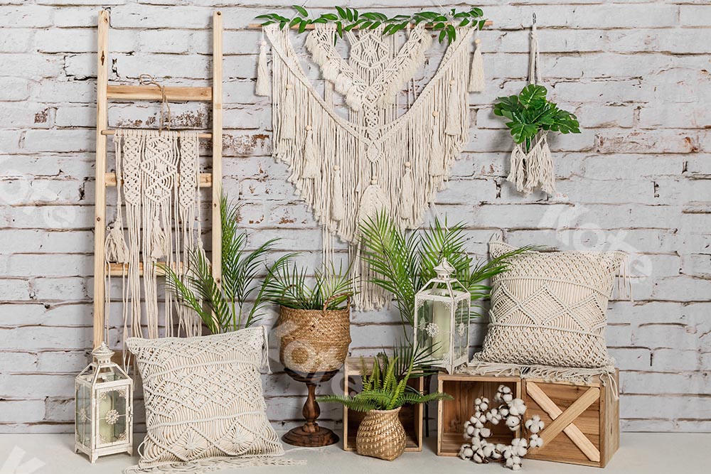 Kate Boho Mother's Day Spring Plants Backdrop Designed by Emetselch - Kate Backdrop AU
