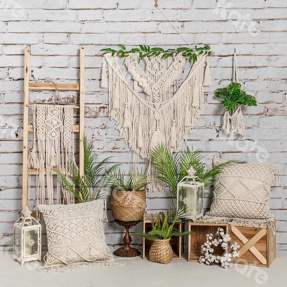 Kate Boho Mother's Day Spring Plants Backdrop Designed by Emetselch