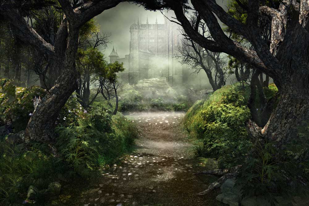 Kate Forest Scenery Backdrop Castle Tree Fantastic Easter/Spring - Kate Backdrop AU