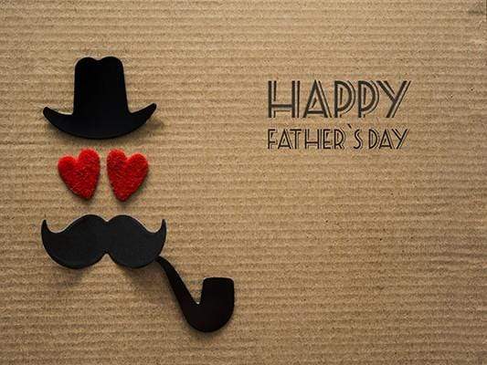 Katebackdrop£ºKate Happy Father'S Day Cartoon Beard Light Brown Photo