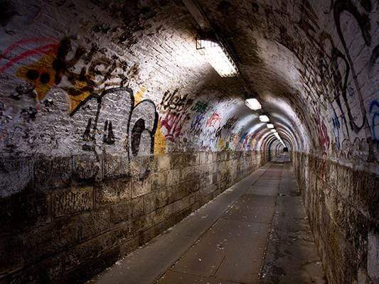 Katebackdrop£ºKate Graffiti Wall Tunnel Building Backdrop For Photography