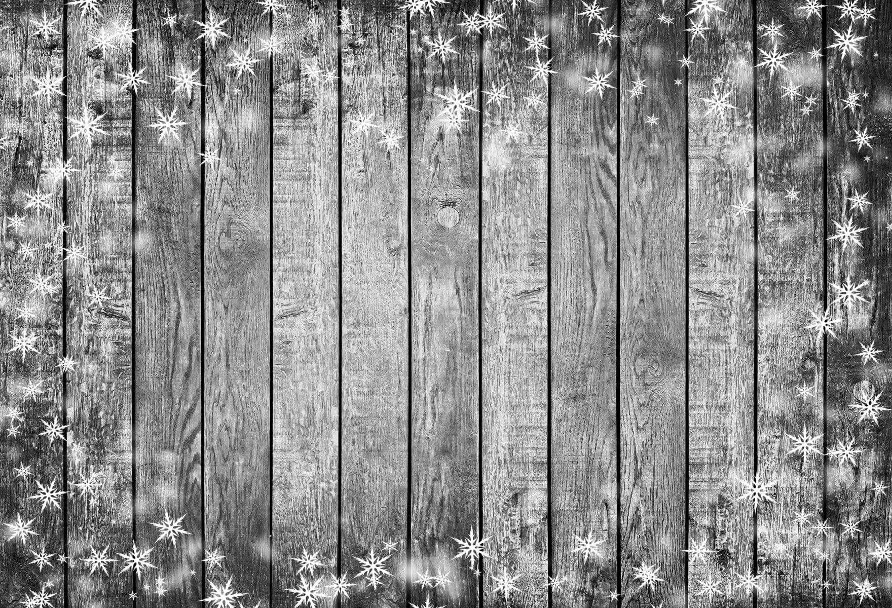 Katebackdrop£ºKate Christmas snowflake gray wood backdrop for photos