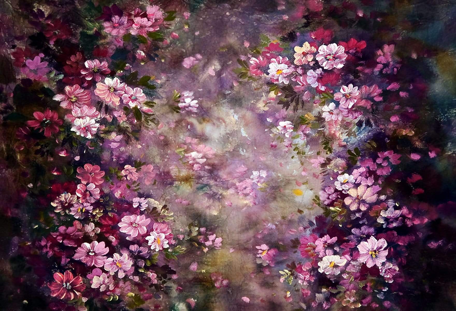 Kate Fantasy Purple Flowers Valentines background for Photography - Kate Backdrop AU
