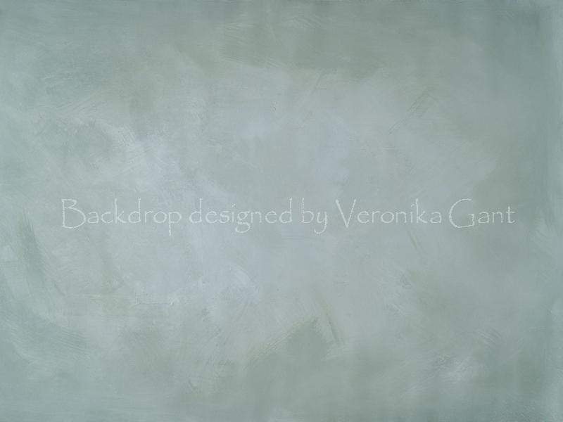 Kate Sea Green Water Drop Abstract Texture Backdrop Designed by Veronika Gant - Kate Backdrop AU