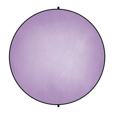 Kate Purple Abstract/White Flowers Round Mixed Collapsible Backdrop for Baby Photography 5X5ft(1.5x1.5m)