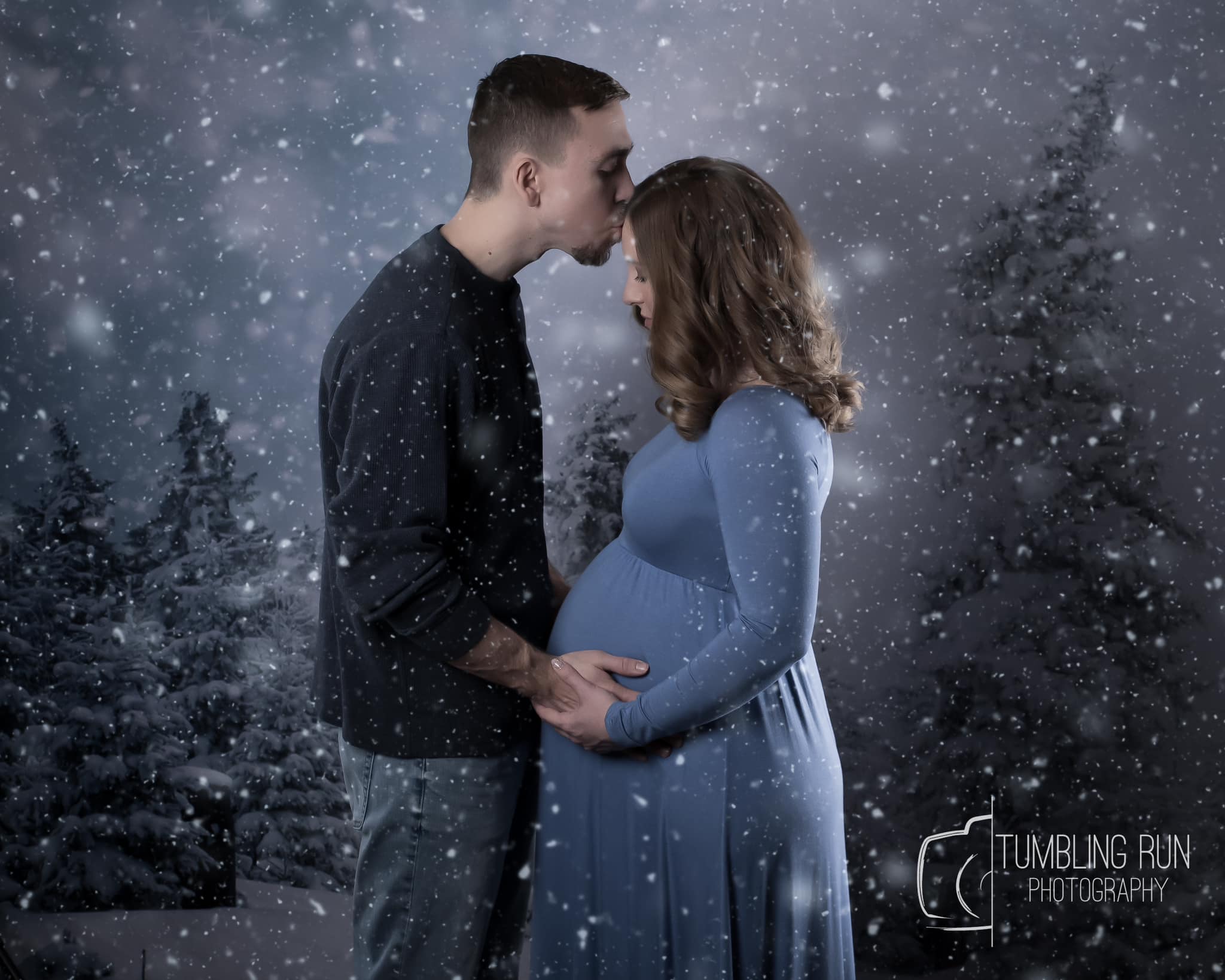 Kate Christmas Winter Wonderland With Trees Backdrop for Photography - Kate Backdrop AU