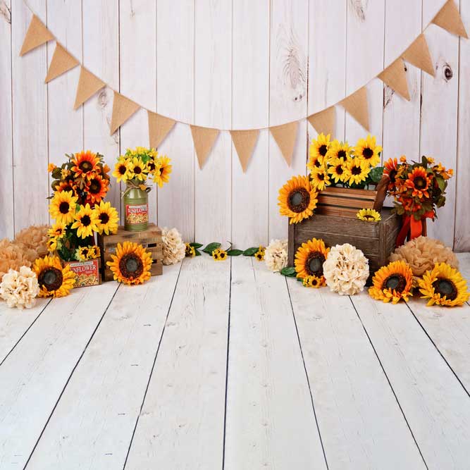 Kate Wood Sunflower Birthday Easter Backdrop Photography