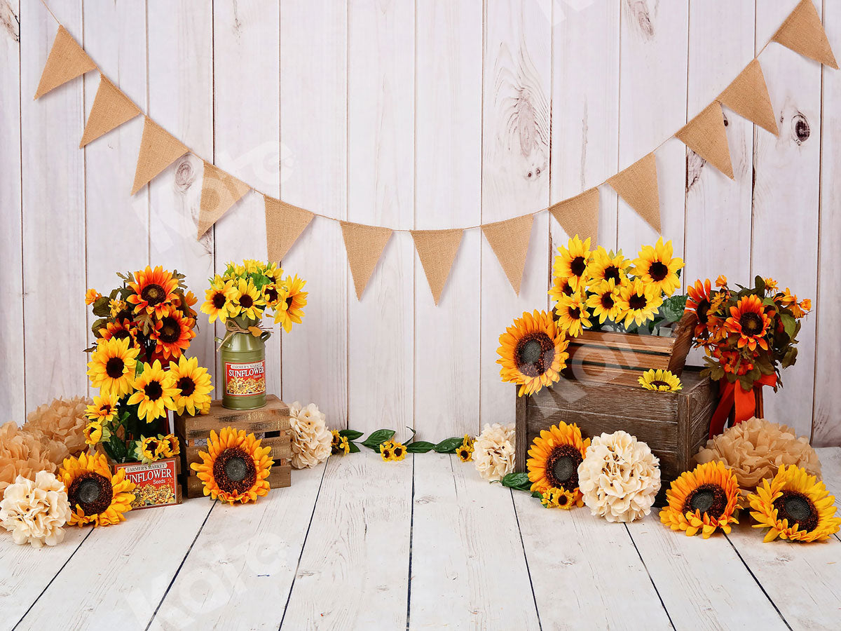 Kate Wood Sunflower Birthday Easter Backdrop Photography