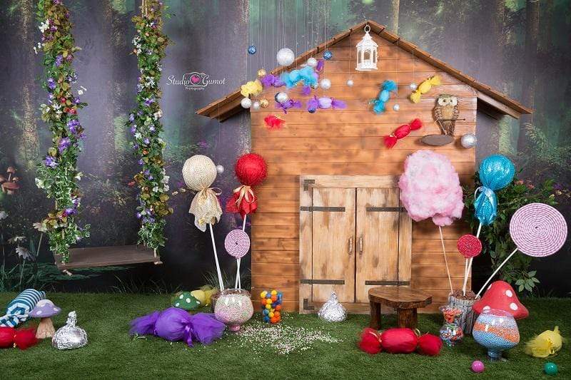 Kate Jungle candyland hourse Backdrop Fantasy forest designed by studio gumot