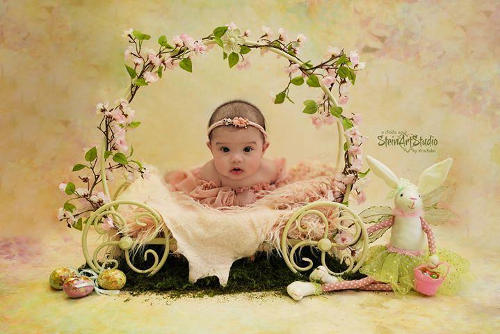 Kate Texture Retro Flowers Backdrop for Newborn